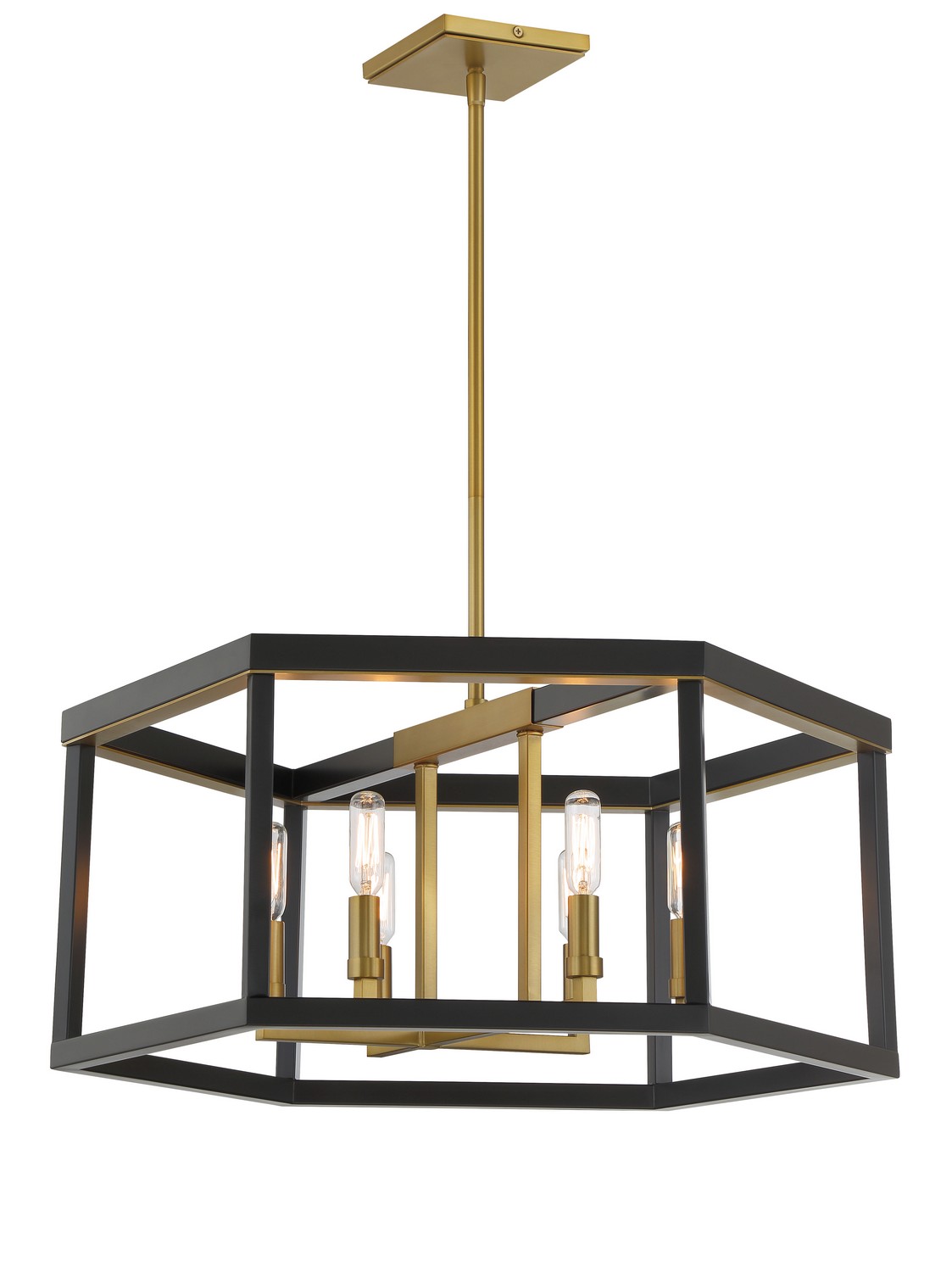 Photos - Chandelier / Lamp Minka Lavery Coal And Soft Brass Pendant from the Union Estates Collection 2116-726