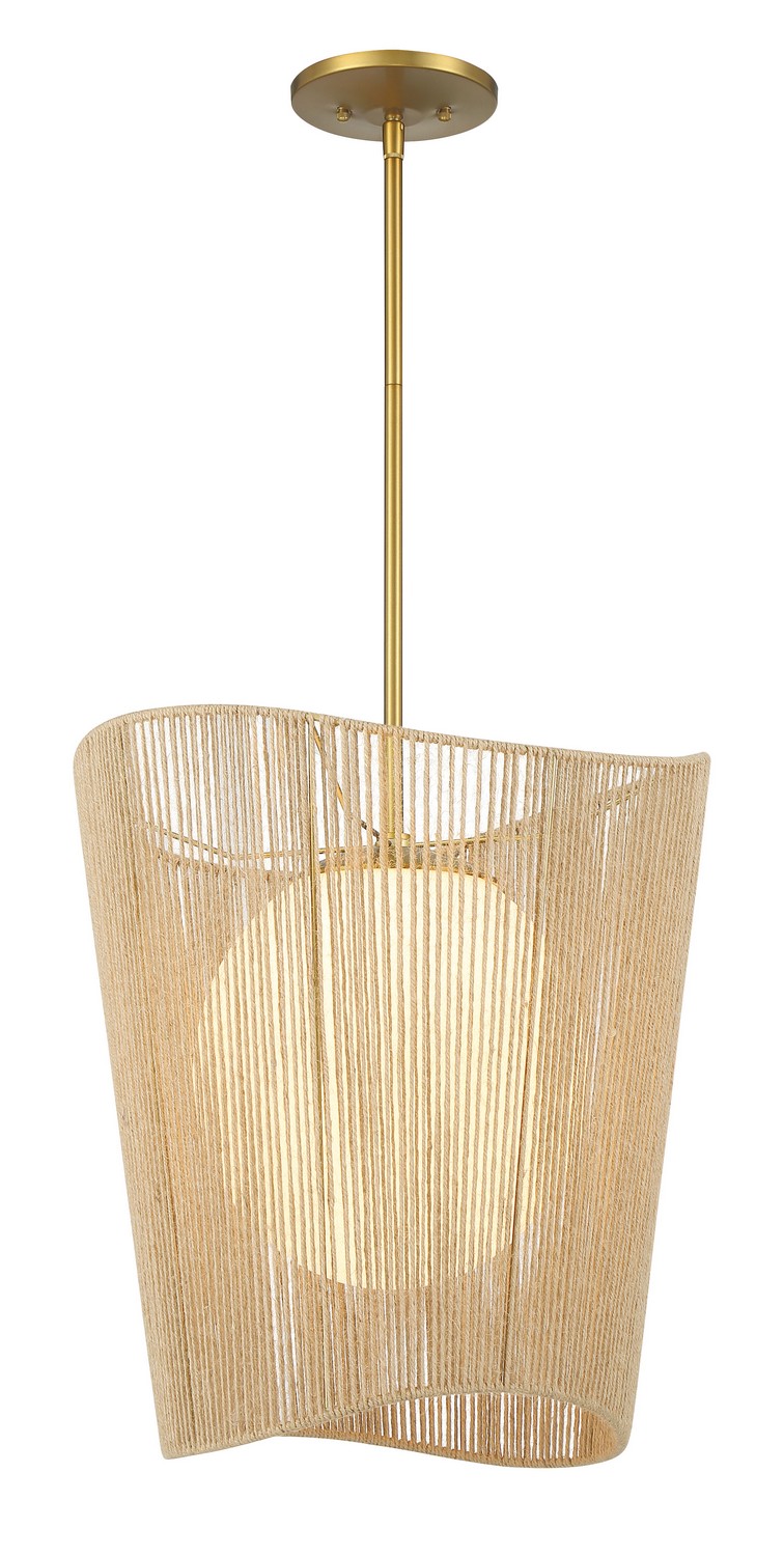 Soft Brass Pendant from the Key Largo Collection