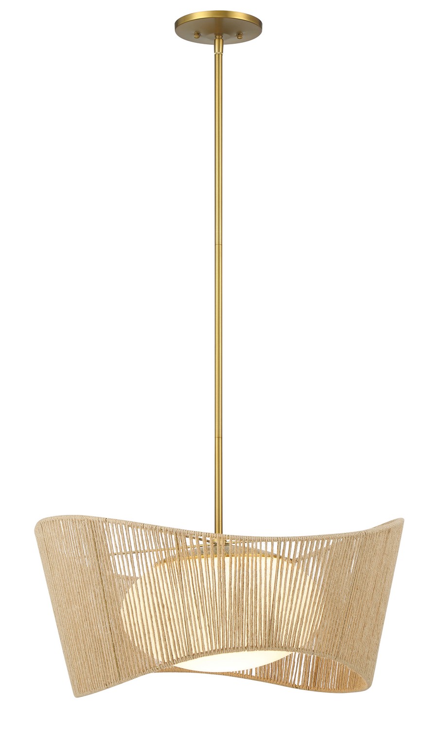 Soft Brass Pendant From The Key Largo Collection-image