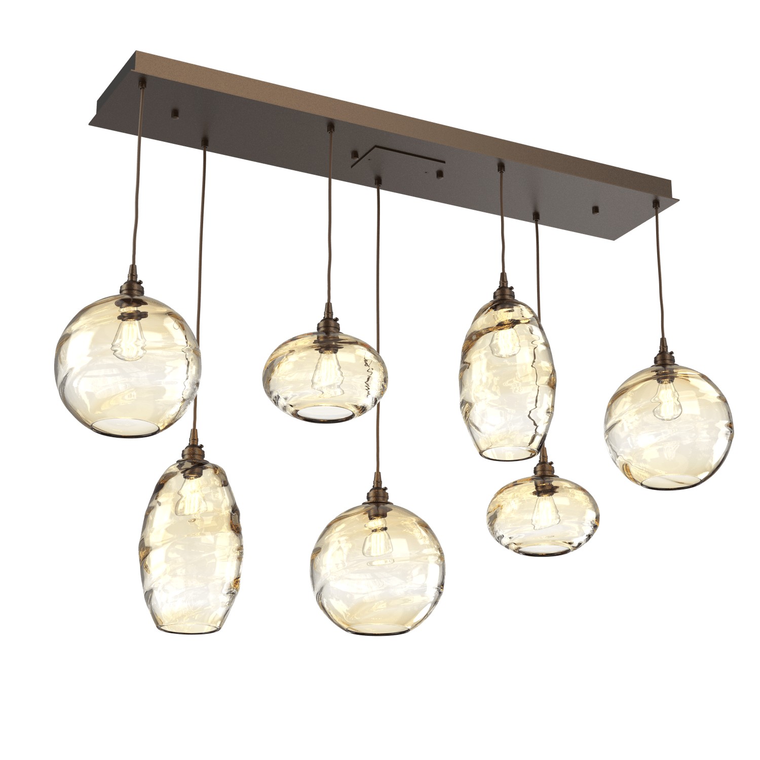 Hammerton Studio Misto Seven Light Multi-Port in Flat Bronze - PLB0048-07-FB-OA-C01-E2