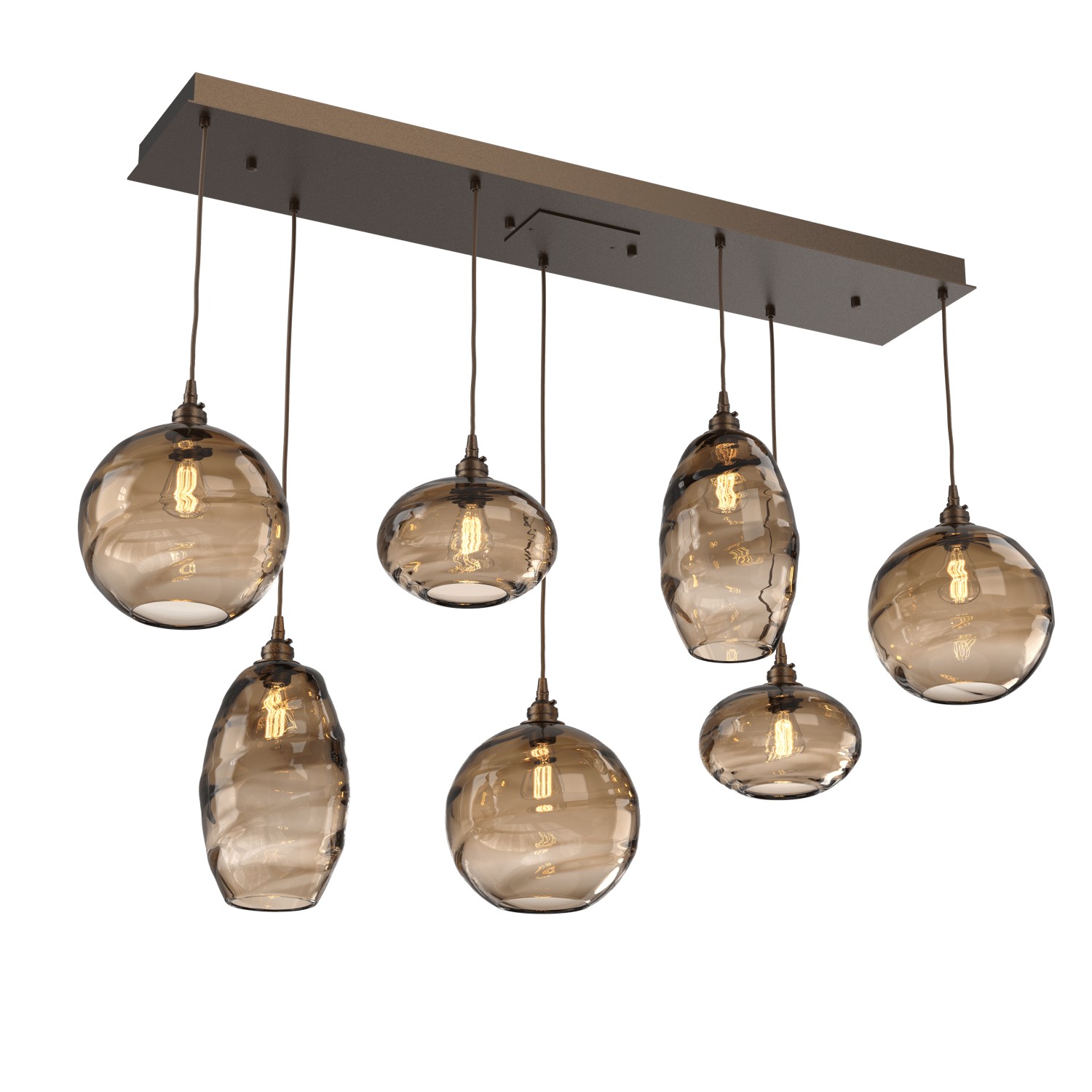Hammerton Studio Misto Seven Light Multi-Port in Flat Bronze - PLB0048-07-FB-OB-C01-E2