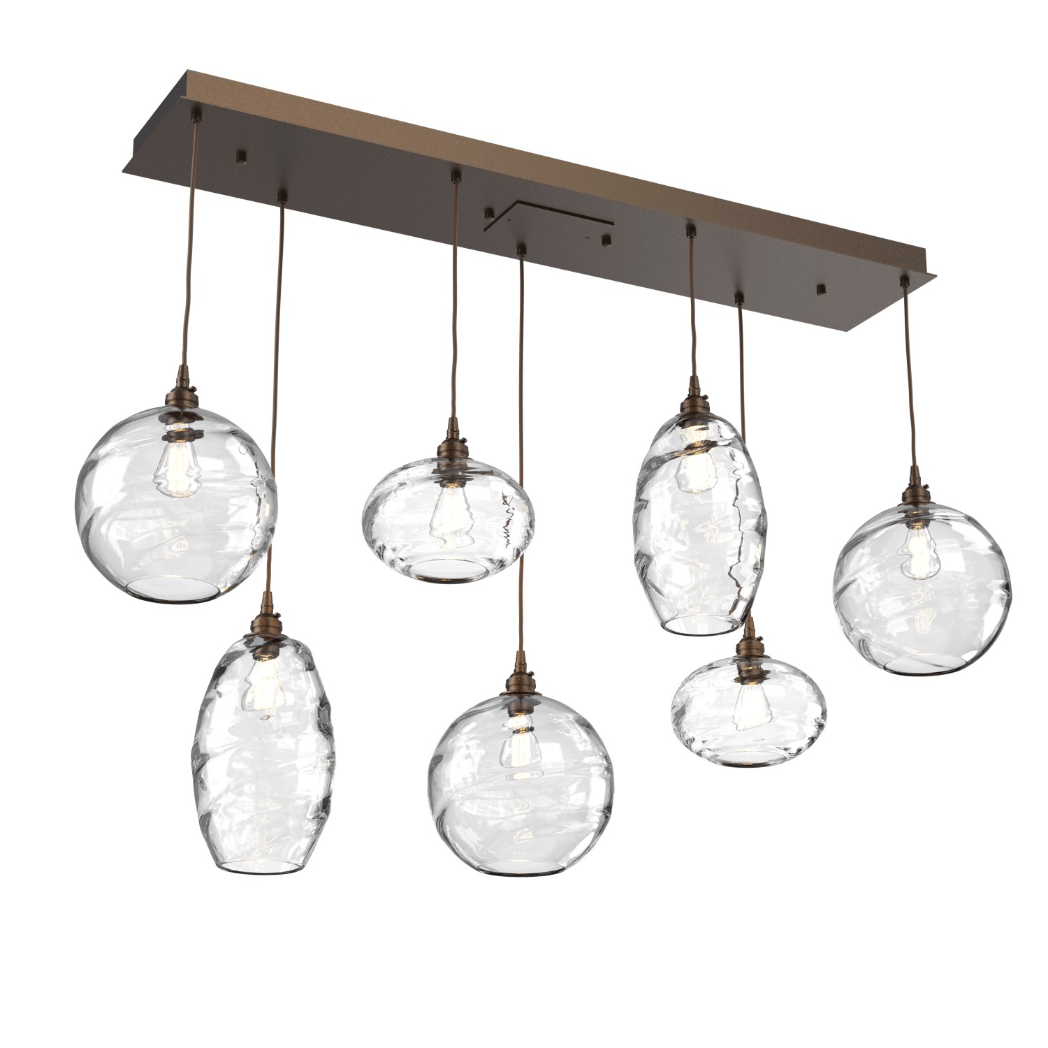 Hammerton Studio Misto Seven Light Multi-Port in Flat Bronze - PLB0048-07-FB-OC-C01-E2