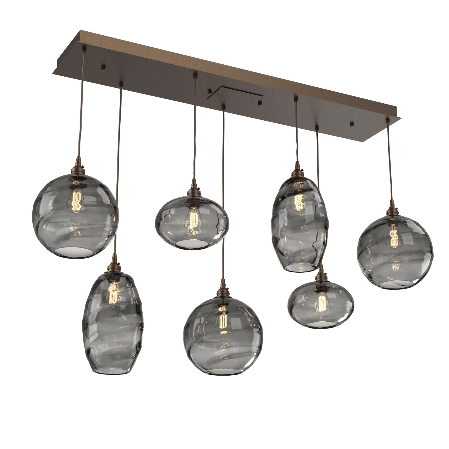 Hammerton Studio Misto Seven Light Multi-Port in Flat Bronze - PLB0048-07-FB-OS-C01-E2