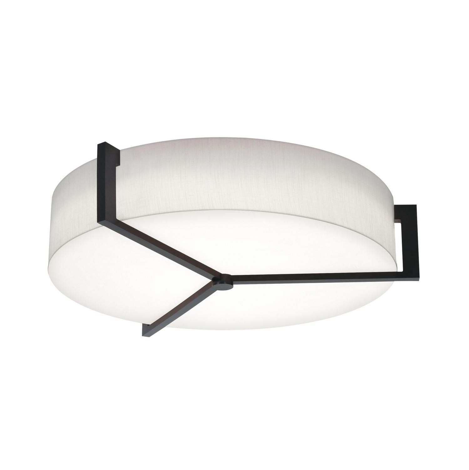 LED Ceiling Mount by AFX Lighting - Apex Collection, Linen White/Espresso Finish - APF2432L5AJUDES-LW-MSBB