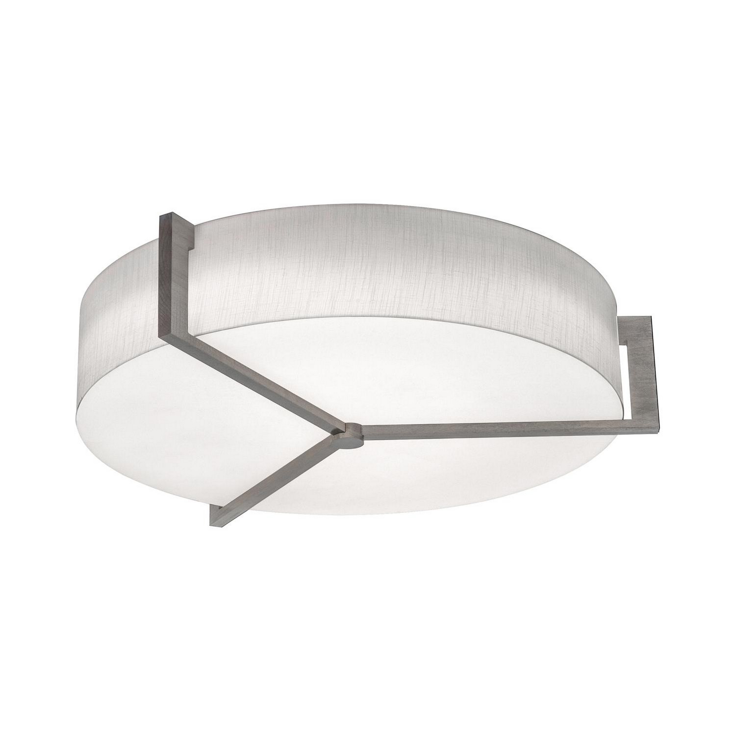 LED Ceiling Mount by AFX Lighting - Apex Collection, Linen White/Weathered Grey Finish - APF2432L5AJUDWG-LW-MSBB