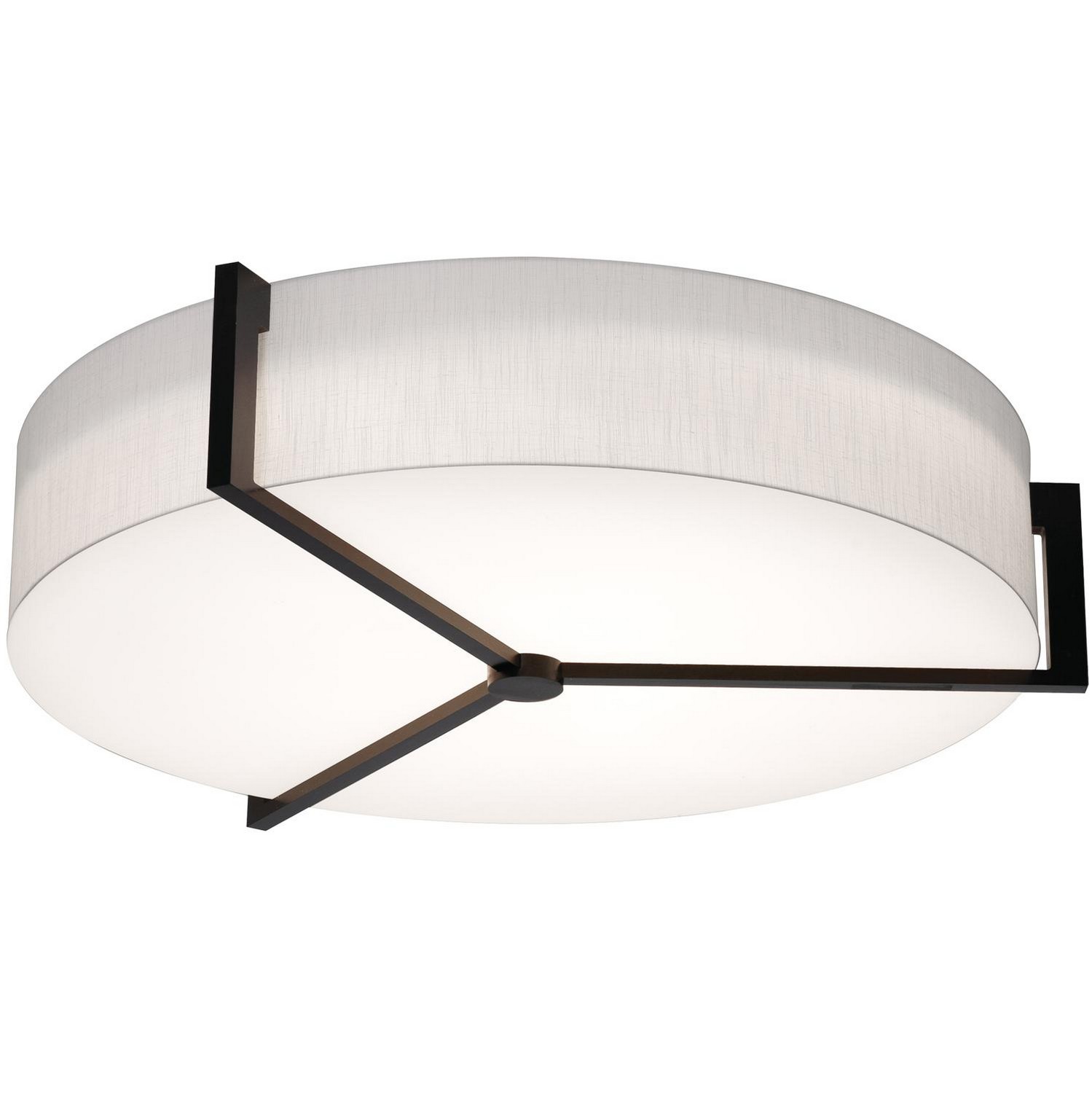 LED Ceiling Mount by AFX Lighting - Apex Collection, Linen White/Espresso Finish - APF3044L5AJUDES-LW-MS