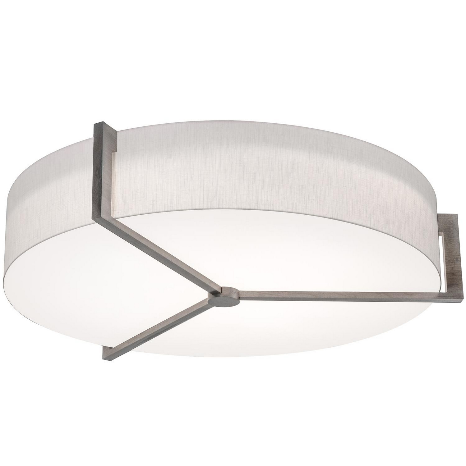LED Ceiling Mount by AFX Lighting - Apex Collection, Linen White/Weathered Grey Finish - APF3044L5AJUDWG-LW-BB
