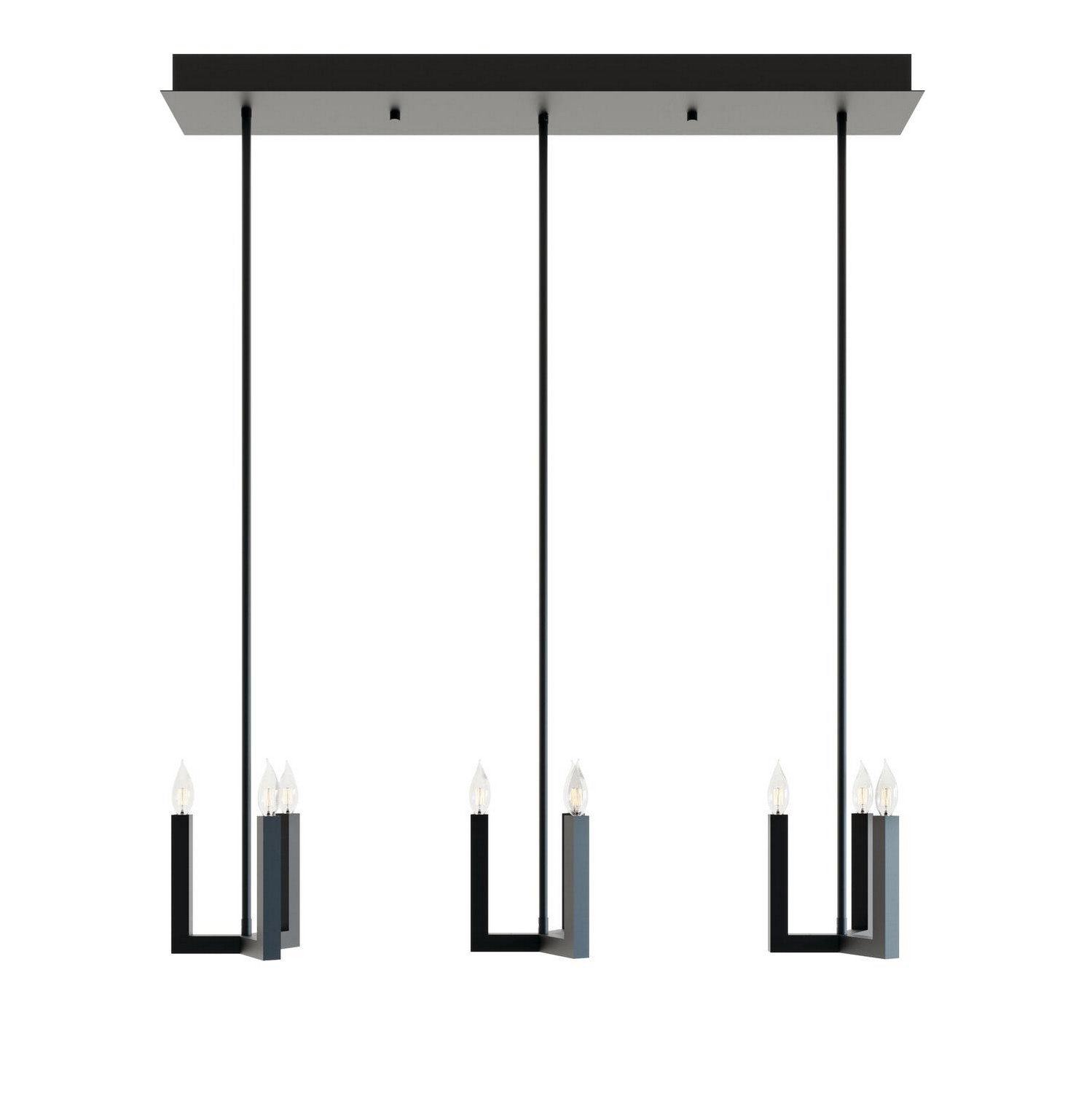 AFX Lighting Grace Nine Light Pendant in Black - GRCP07CBBKLNR3
