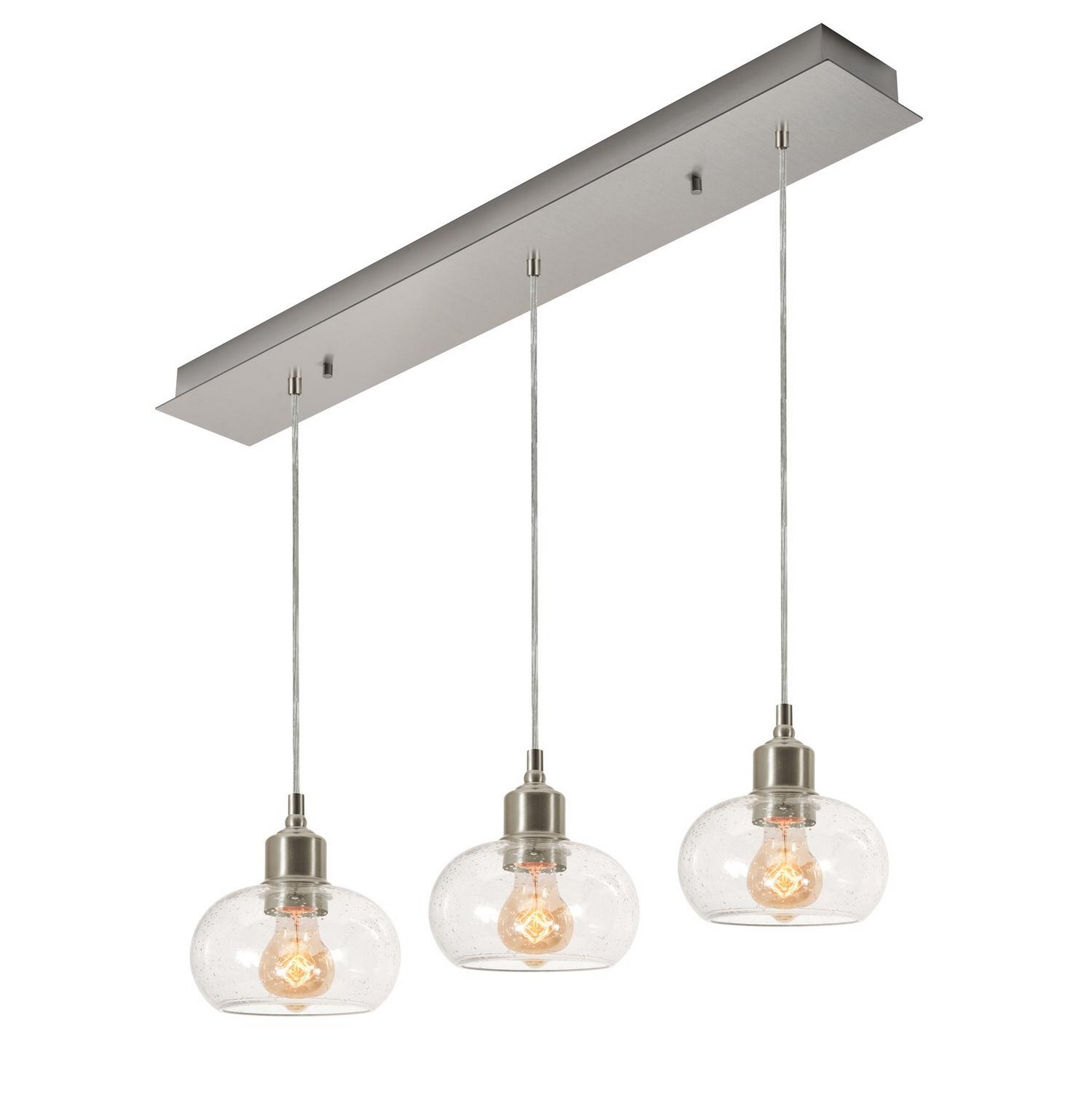 AFX Lighting Laney Three Light Pendant in Satin Nickel - LNYP07MBSNLNR3
