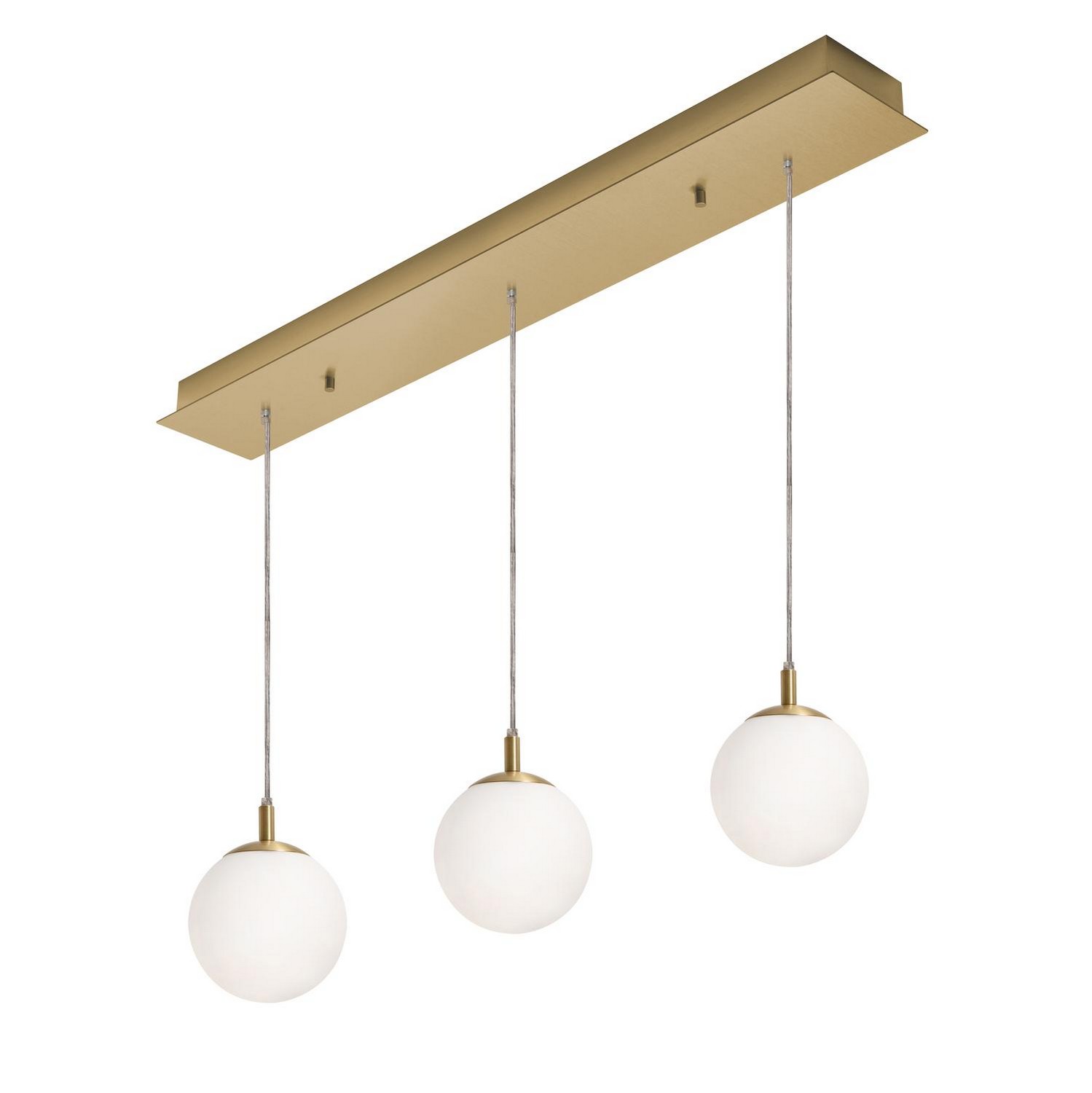 AFX Lighting Loretto Three Light Pendant in Satin Brass - LRTP07MBSBLNR3
