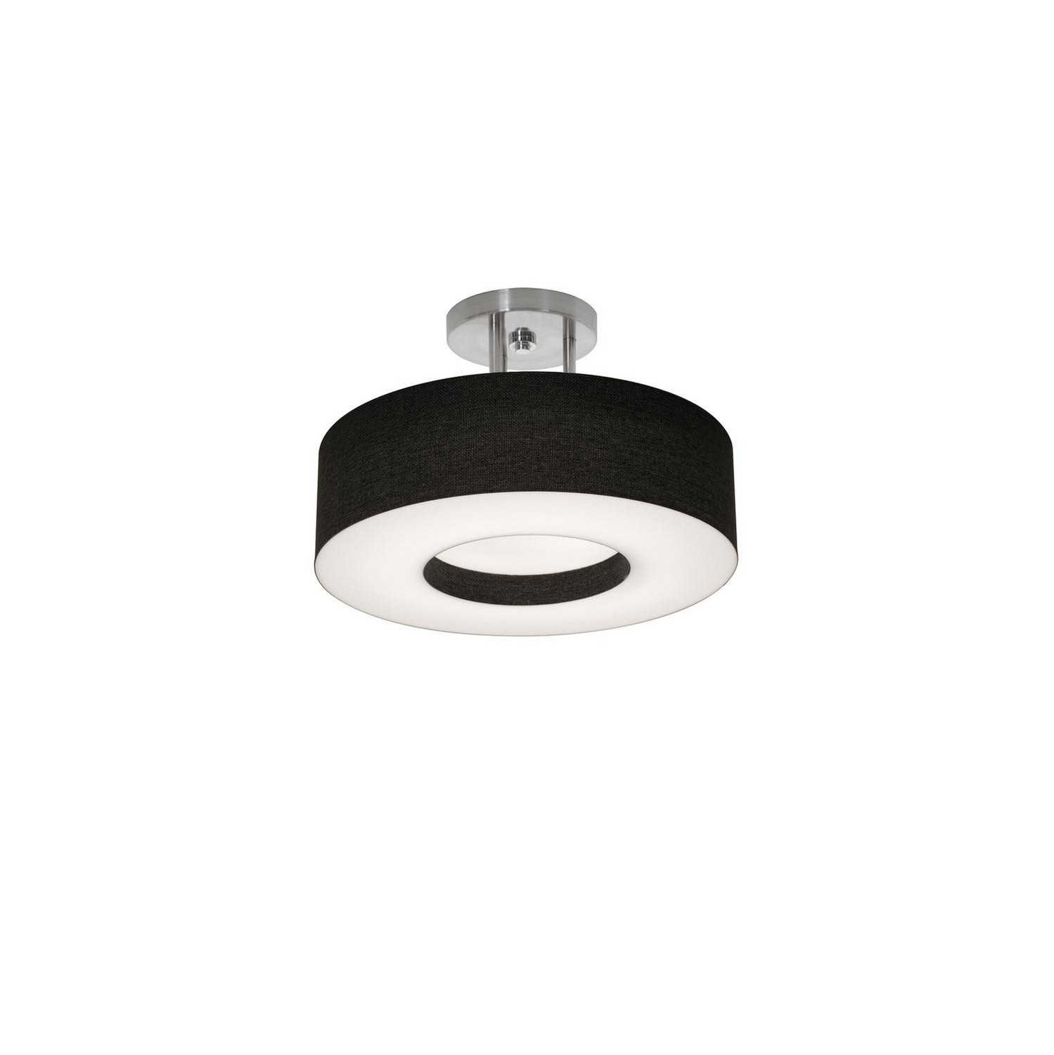 AFX Lighting Montclair Two Light Semi-Flush Mount in Satin Nickel - MCF1214MB-BKSF