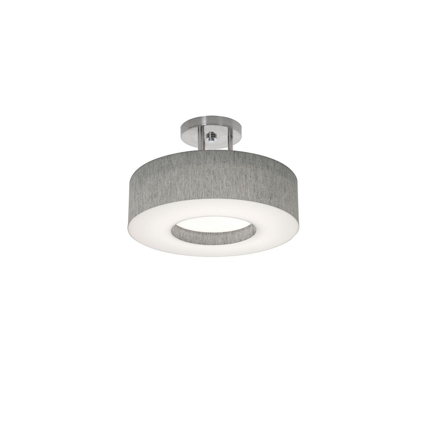 AFX Lighting Montclair Two Light Semi-Flush Mount in Satin Nickel - MCF1214MB-GYSF