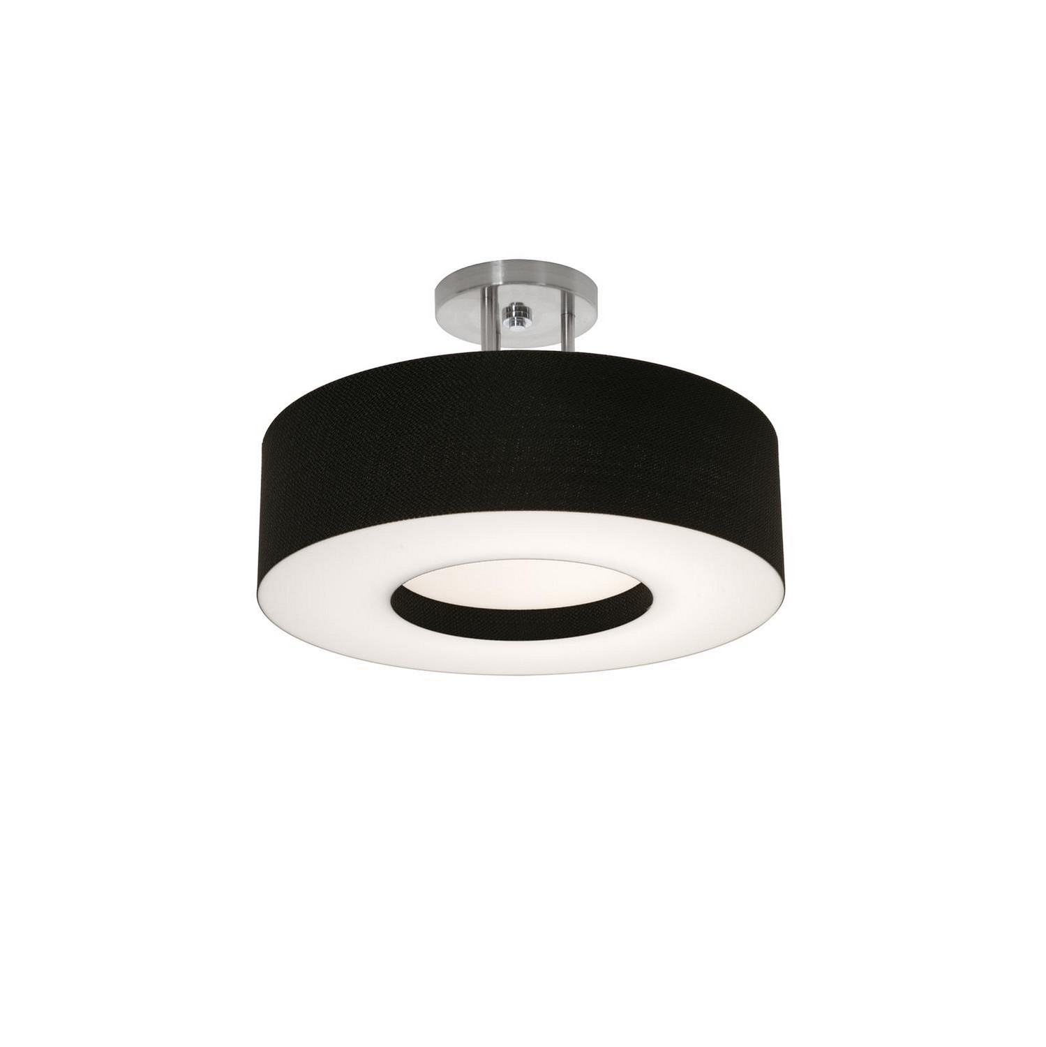 AFX Lighting Montclair Two Light Semi-Flush Mount in Satin Nickel - MCF1524MB-BKSF