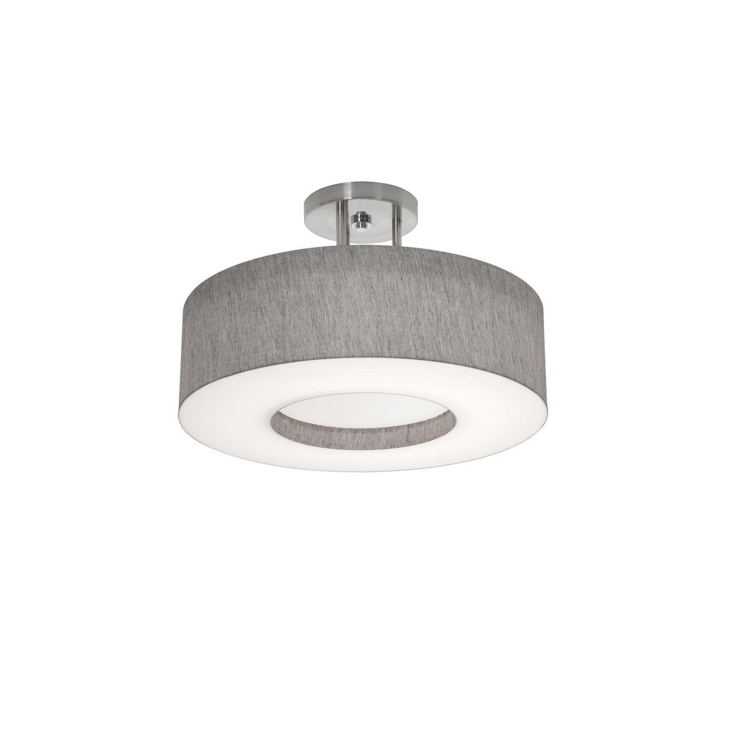 AFX Lighting Montclair Two Light Semi-Flush Mount in Satin Nickel - MCF1524MB-GYSF