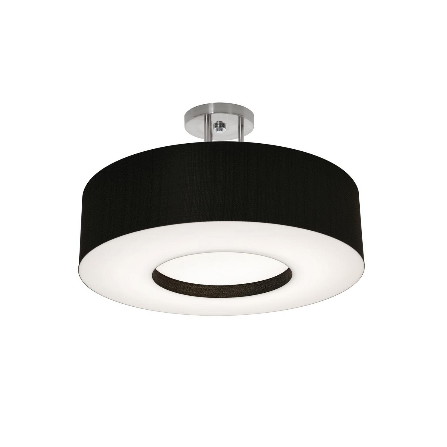 AFX Lighting Montclair Two Light Semi-Flush Mount in Satin Nickel - MCF1932MB-BKSF