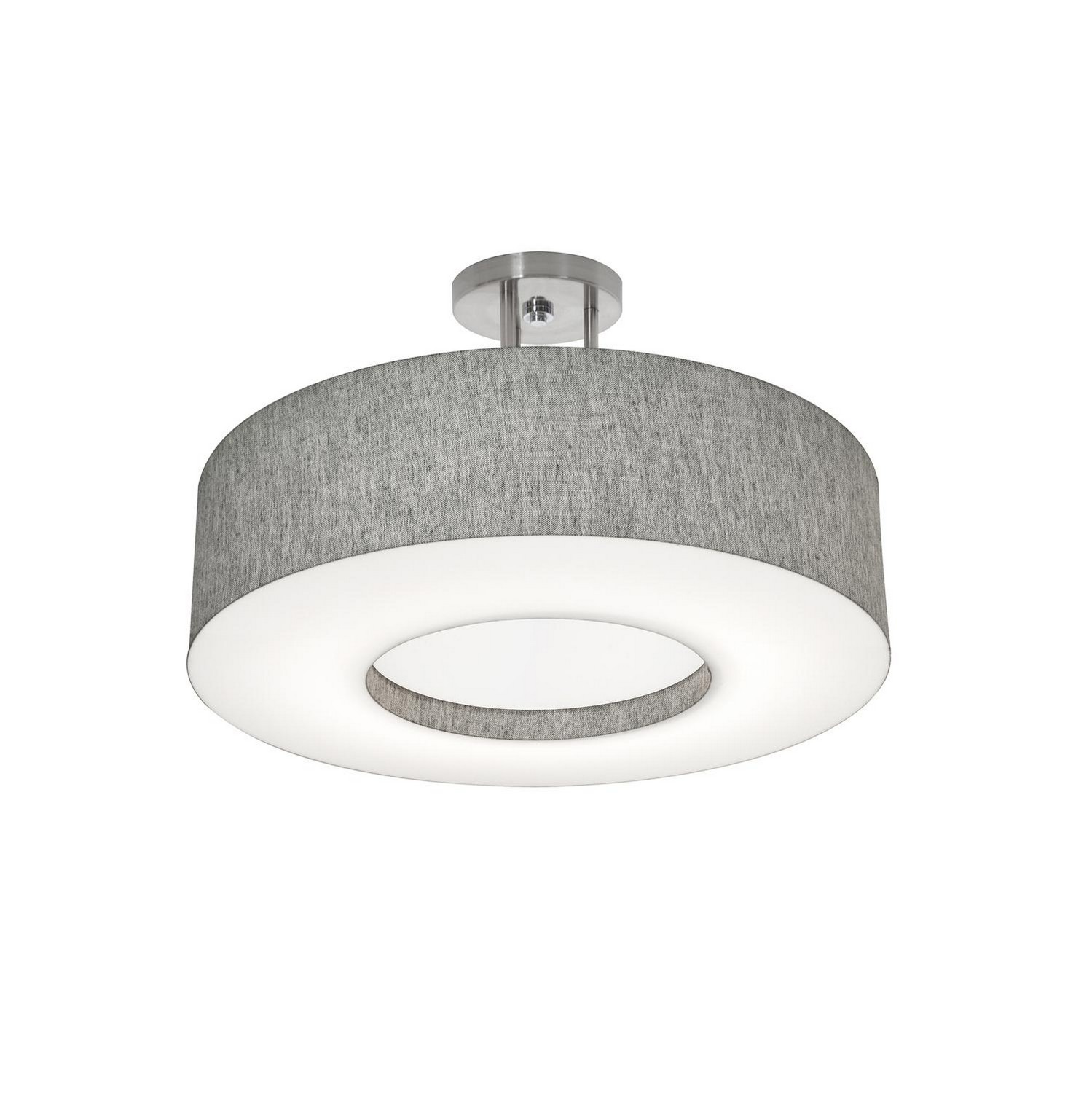 AFX Lighting Montclair Two Light Semi-Flush Mount in Satin Nickel - MCF1932MB-GYSF