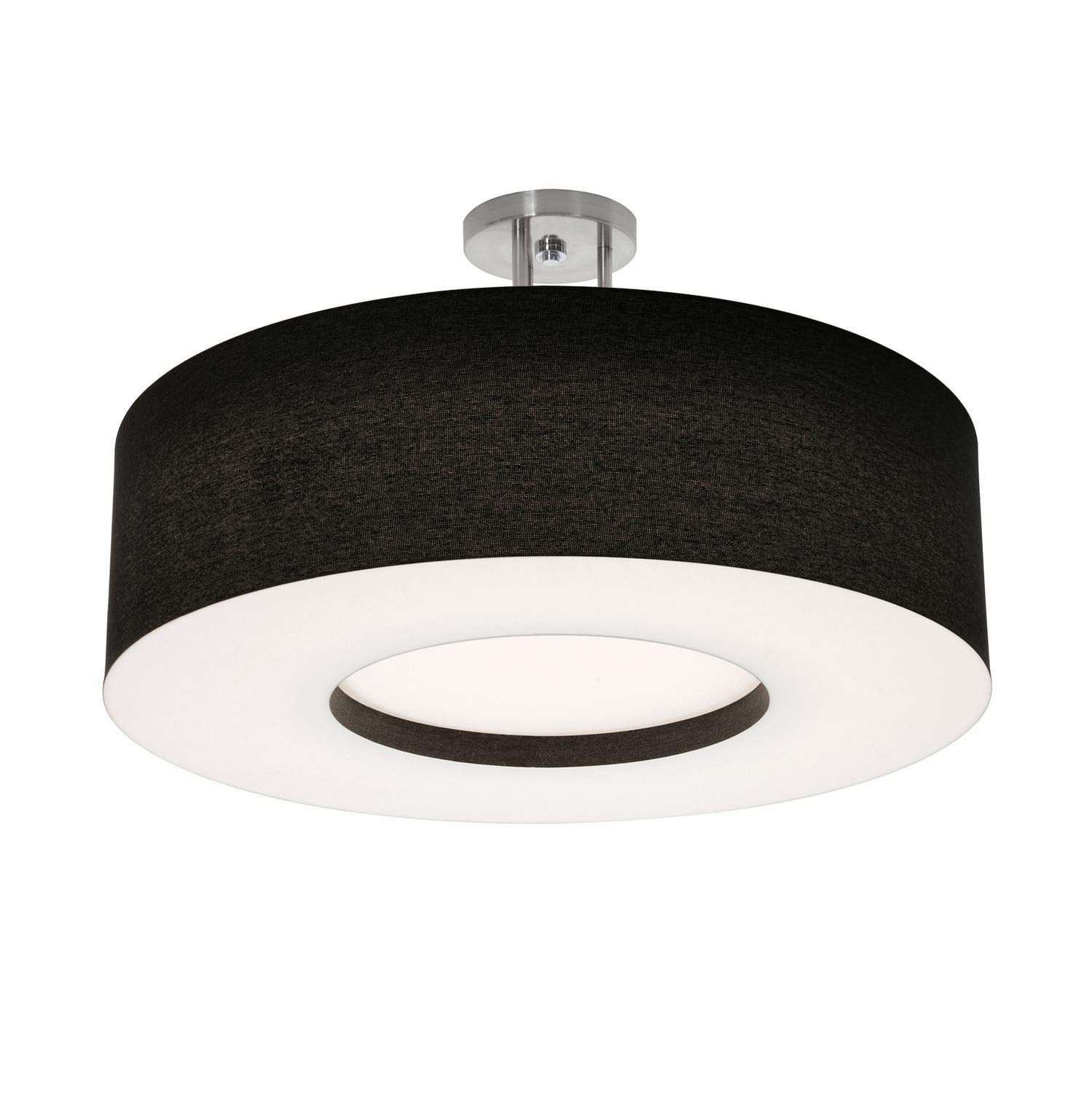 AFX Lighting Montclair Three Light Semi-Flush Mount in Satin Nickel - MCF2432MB-BKSF