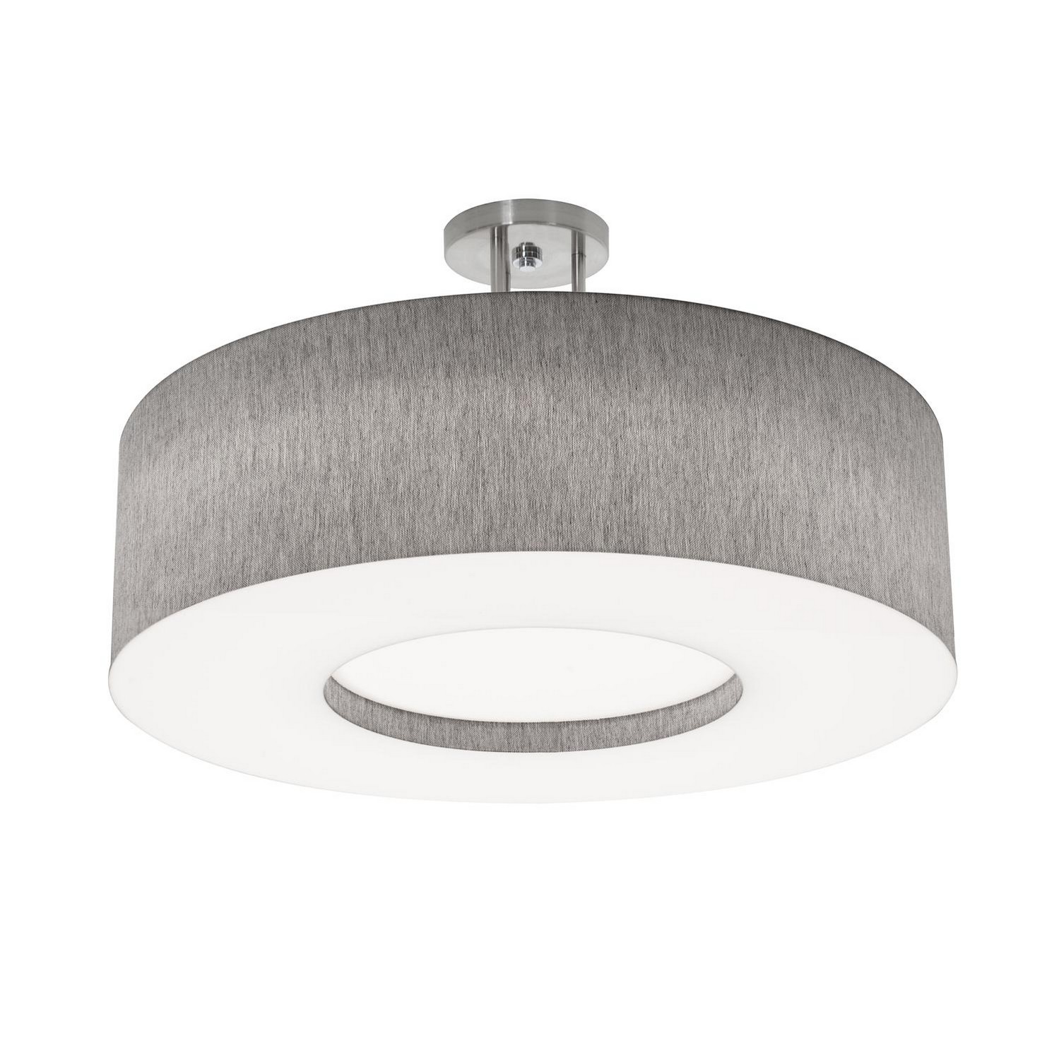 AFX Lighting Montclair Three Light Semi-Flush Mount in Satin Nickel - MCF2432MB-GYSF