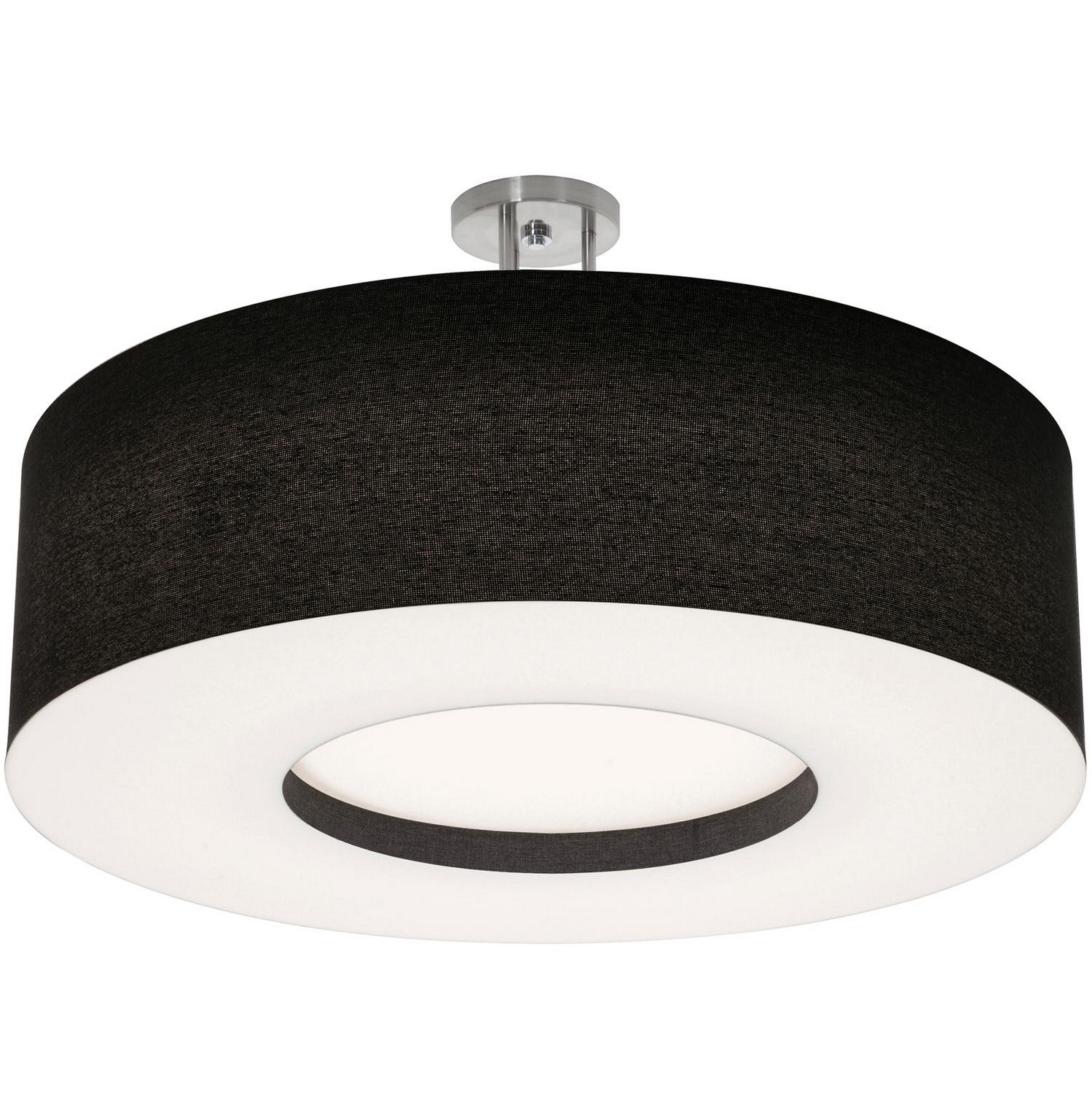 AFX Lighting Montclair Four Light Semi-Flush Mount in Satin Nickel - MCF3044MB-BKSF