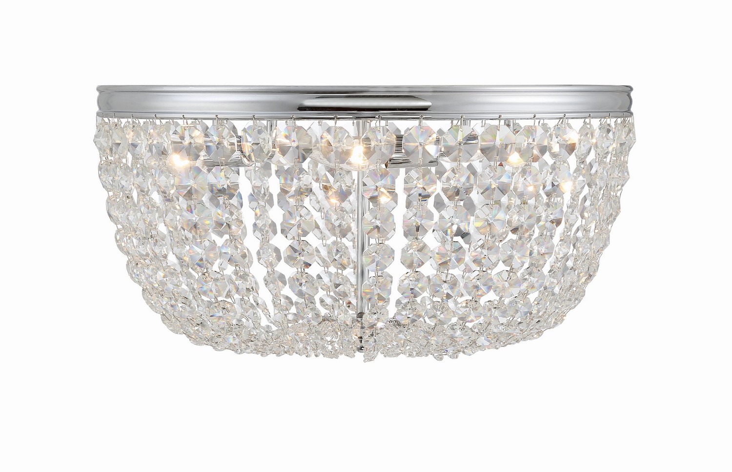 Crystorama Nola Five Light Flush Mount in Polished Chrome - NOL-320-CH-CL-MWP