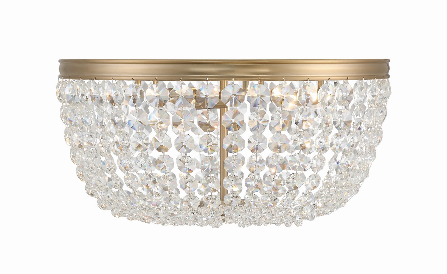 Crystorama Nola Five Light Flush Mount in Vibrant Gold - NOL-320-VG-CL-MWP