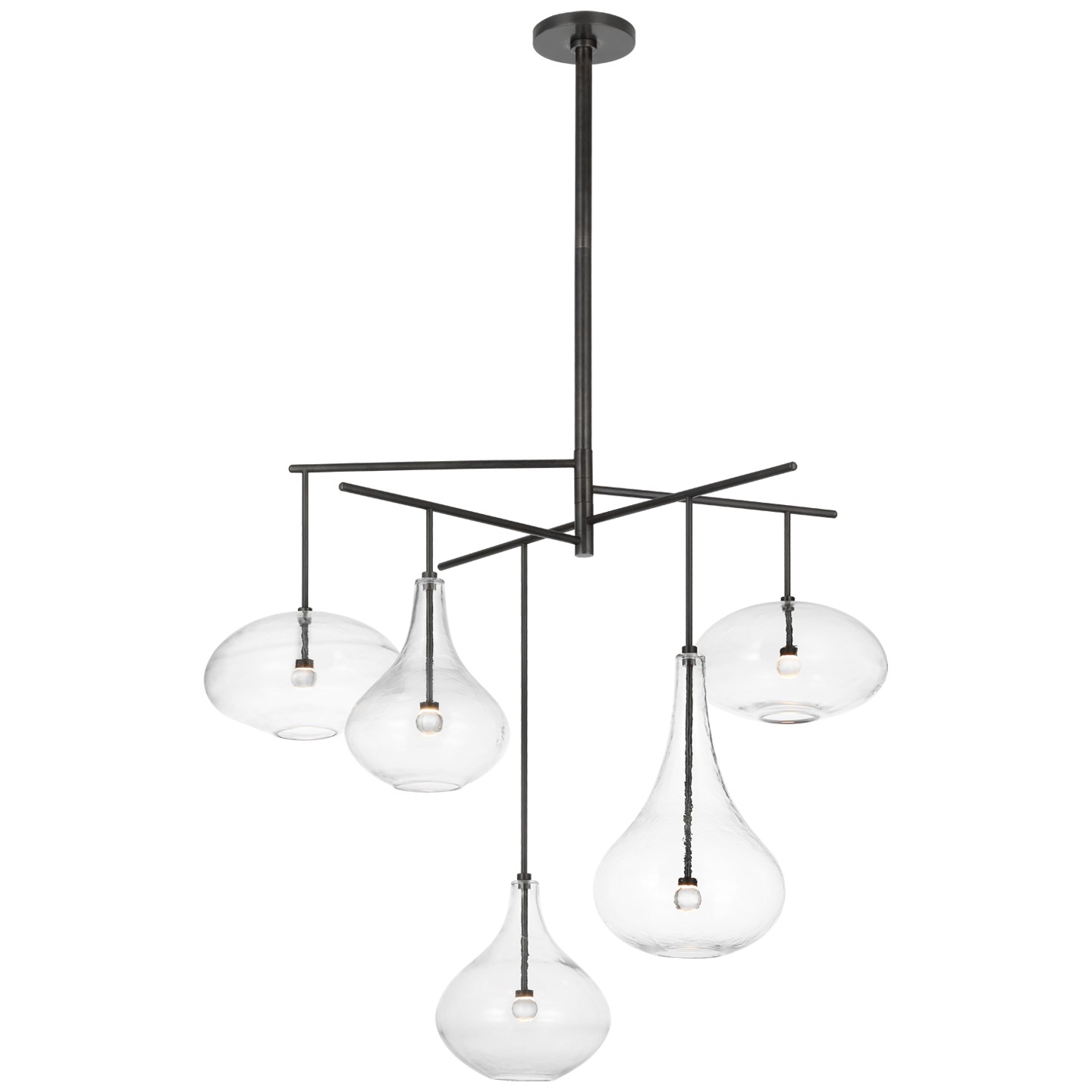 Visual Comfort Signature Lomme LED Chandelier in Gun Metal - CD 5025GM-CG