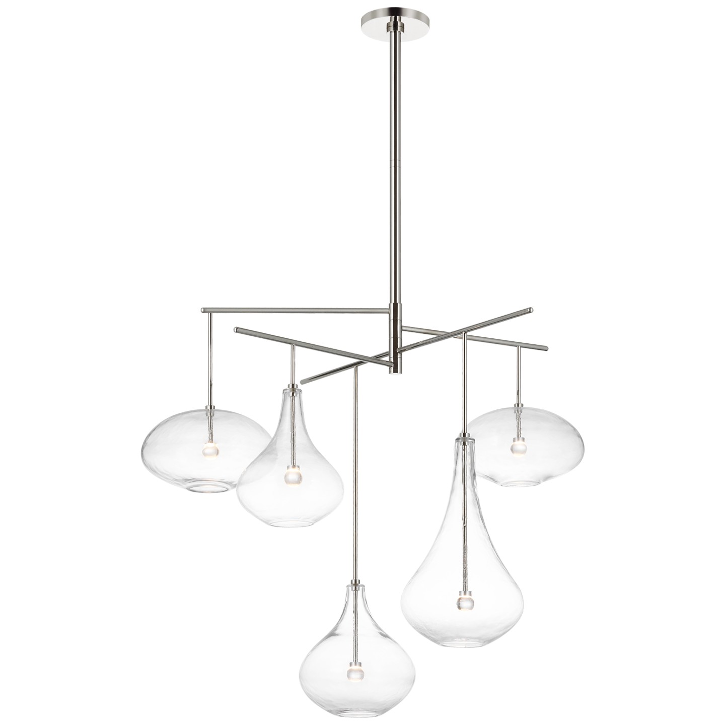 Visual Comfort Signature Lomme LED Chandelier in Polished Nickel - CD 5025PN-CG