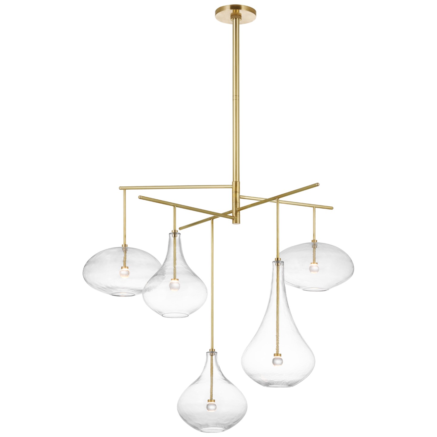 Visual Comfort Signature Lomme LED Chandelier in Soft Brass - CD 5025SB-CG