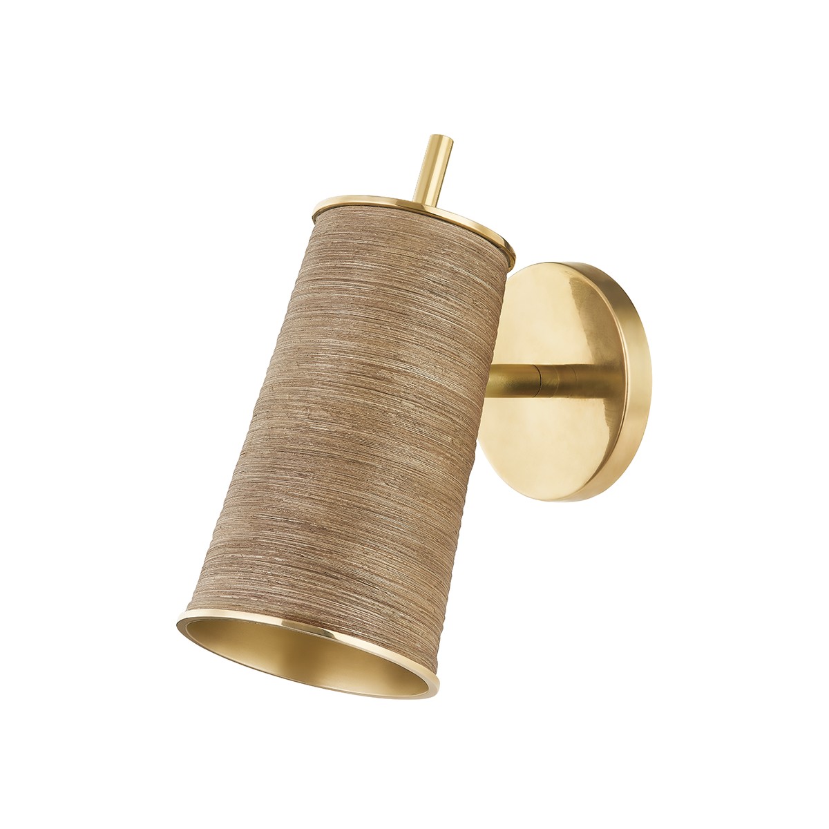 Hudson Valley Delran One Light Wall Sconce in Aged Brass - 9110-AGB