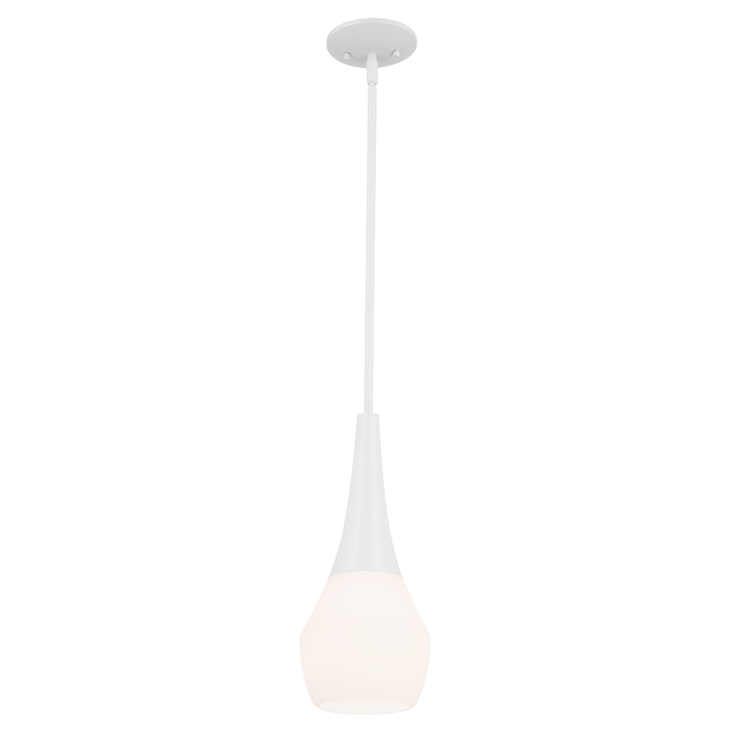 Photos - Chandelier / Lamp Kichler White One Light Pendant from the Deela Collection 52529WH