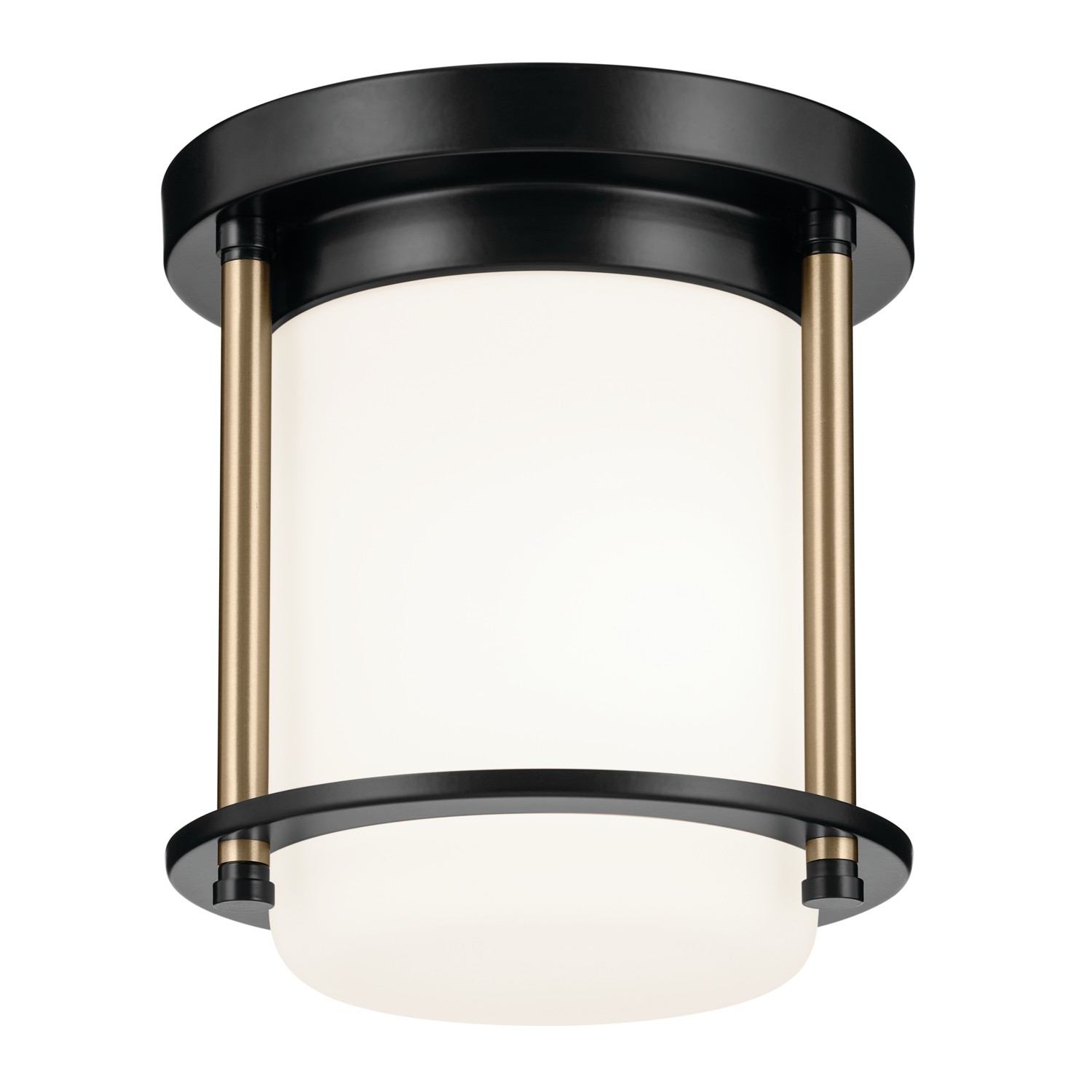 Kichler Brit One Light Flush Mount in Black - 52596BKCPZ