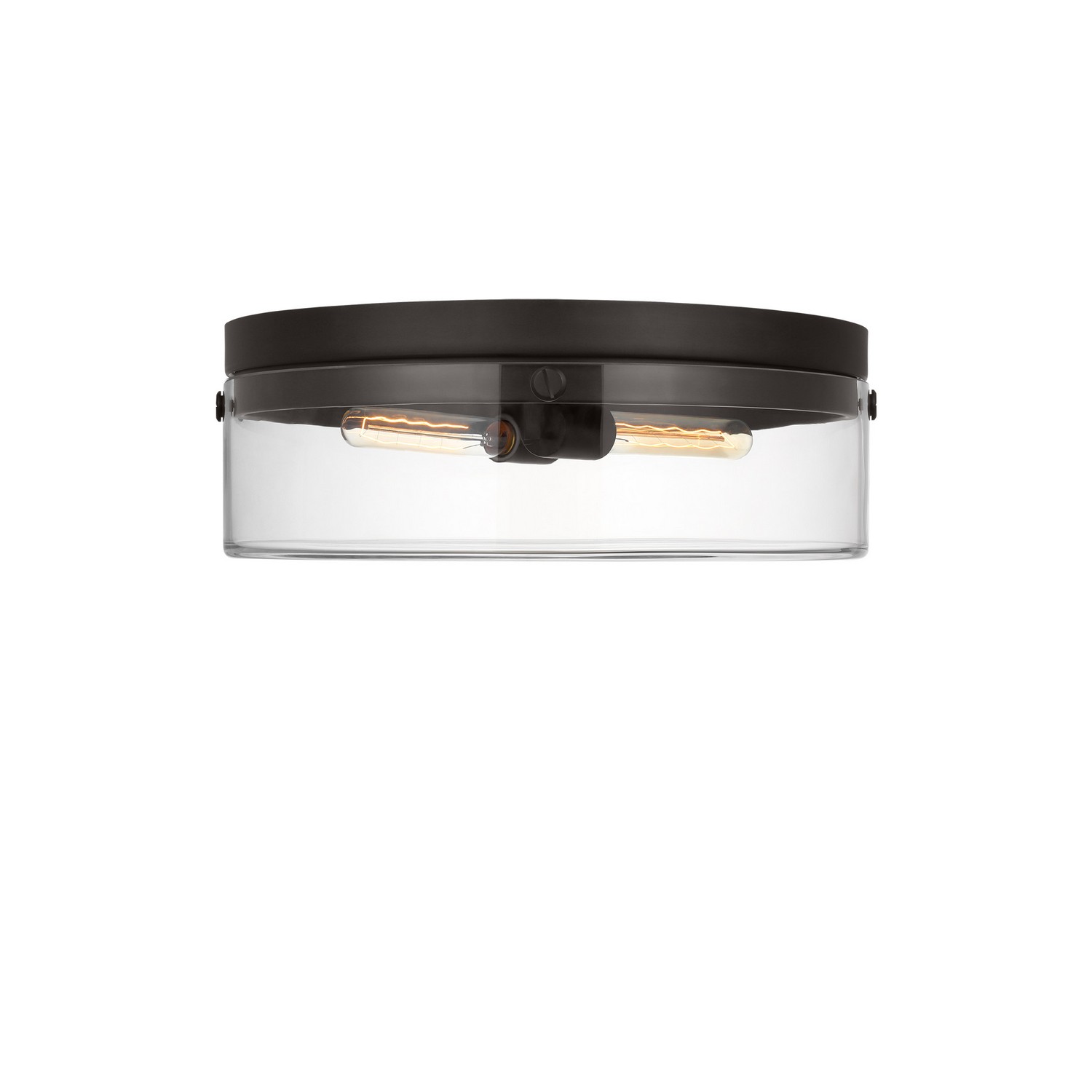 Visual Comfort Studio Garrett Two Light Flush Mount in Aged Iron - CF1032AI