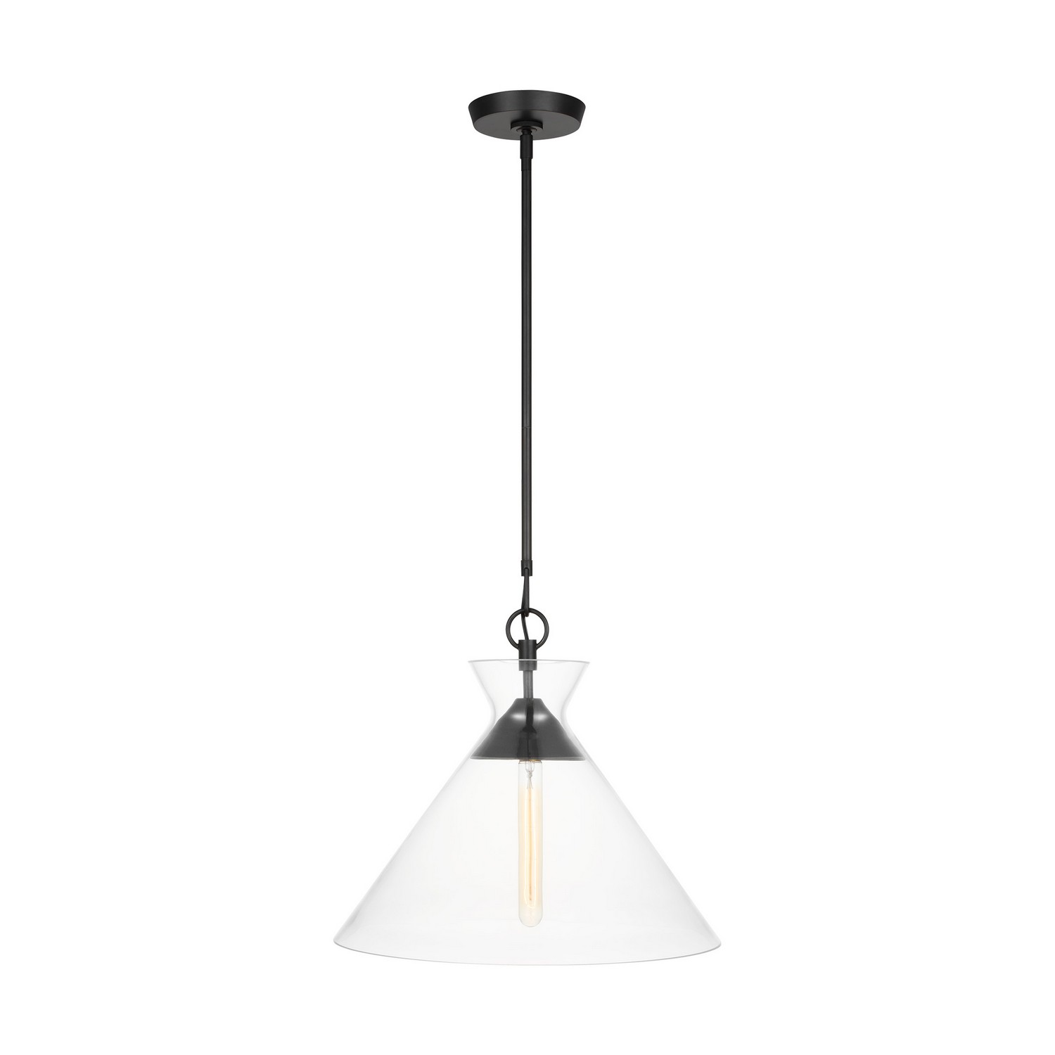 Visual Comfort Studio Atlantic One Light Pendant in Aged Iron - CP1031AI
