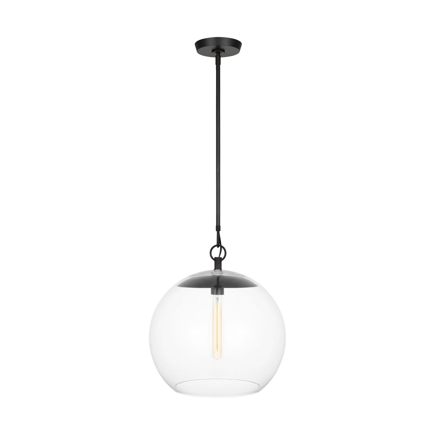 Visual Comfort Studio Atlantic One Light Pendant in Aged Iron - CP1041AI