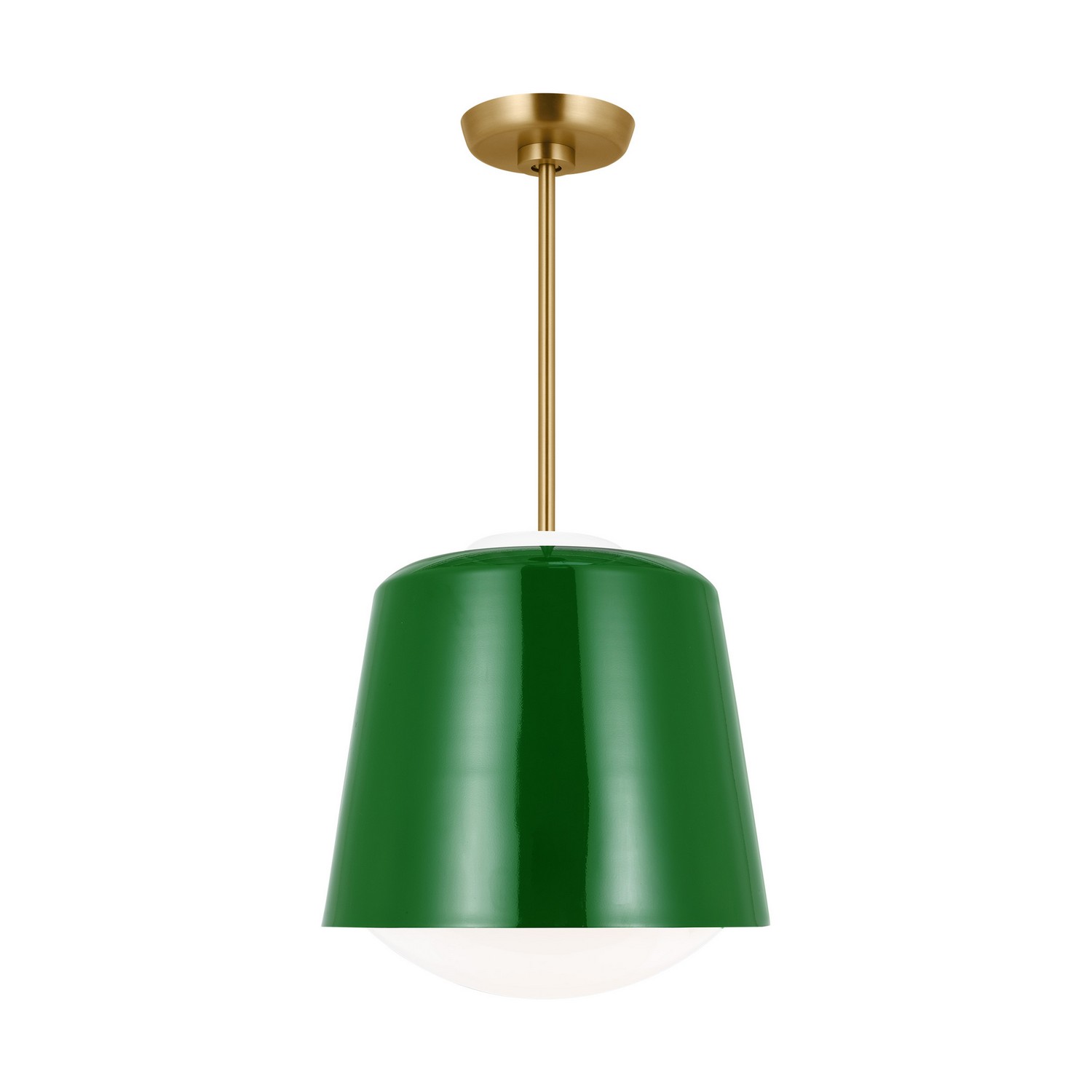 Visual Comfort Studio Draper One Light Pendant in Green - KSP1141GRN