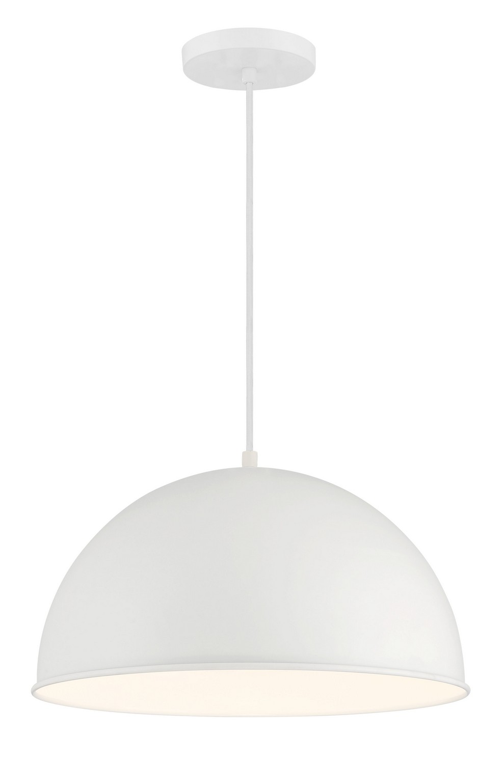 White Hanging Lantern from the Vantage Pendants Collection