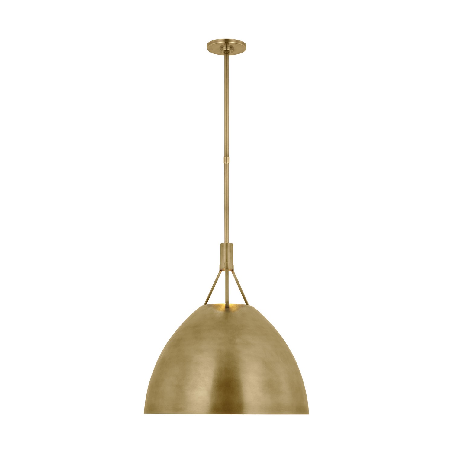 Natural Brass LED Pendant from the Sospeso Collection