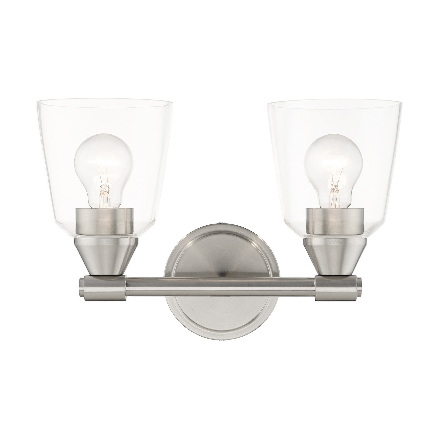Photos - Chandelier / Lamp Livex Brushed Nickel Two Light Vanity Sconce from the Catania Collection 16782-91
