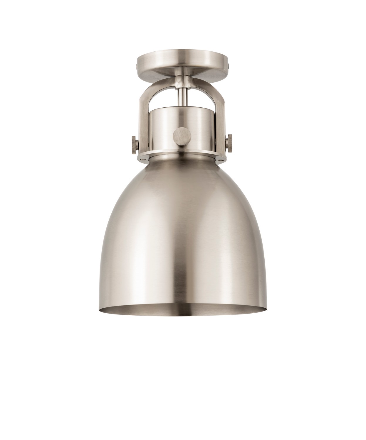 One Light Semi-Flush Mount by Innovations - Downtown Urban Collection, Satin Nickel Finish - 410-1F-SN-M412-8SN