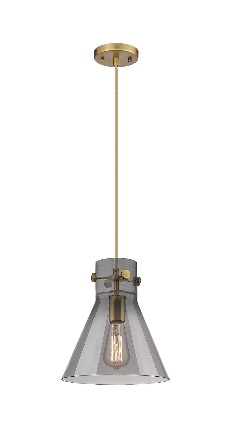 One Light Pendant by Innovations - Downtown Urban Collection, Brushed Brass Finish - 410-1PM-BB-G411-10SM