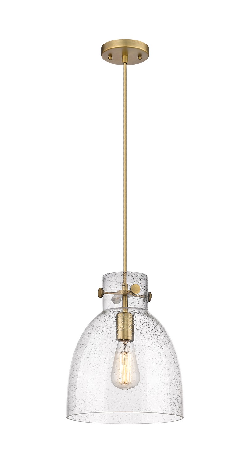 One Light Pendant by Innovations - Downtown Urban Collection, Brushed Brass Finish - 410-1PM-BB-G412-10SDY