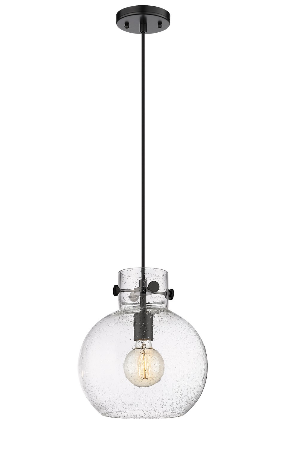 One Light Mini Pendant by Innovations - Downtown Urban Collection, Matte Black Finish - 410-1PM-BK-G410-10SDY