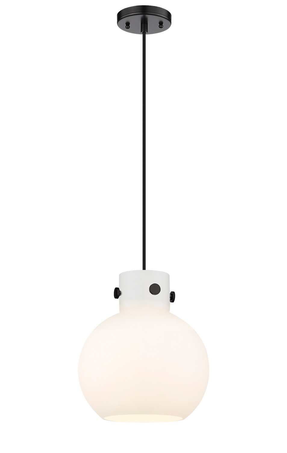 One Light Mini Pendant by Innovations - Downtown Urban Collection, Matte Black Finish - 410-1PM-BK-G410-10WH