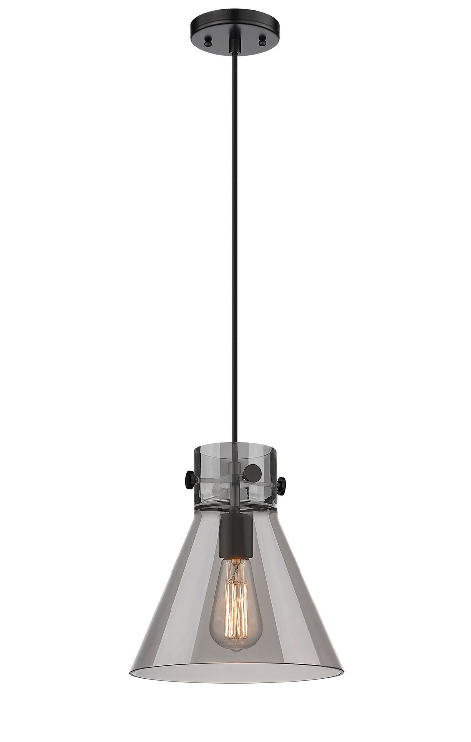 One Light Pendant by Innovations - Downtown Urban Collection, Matte Black Finish - 410-1PM-BK-G411-10SM