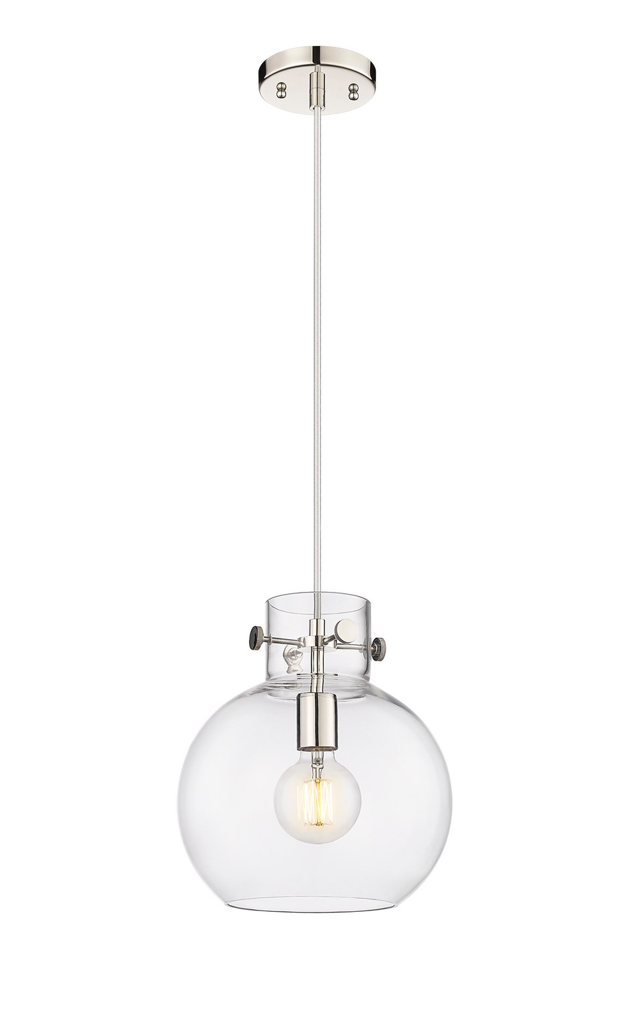 One Light Mini Pendant by Innovations - Downtown Urban Collection, Polished Nickel Finish - 410-1PM-PN-G410-10CL