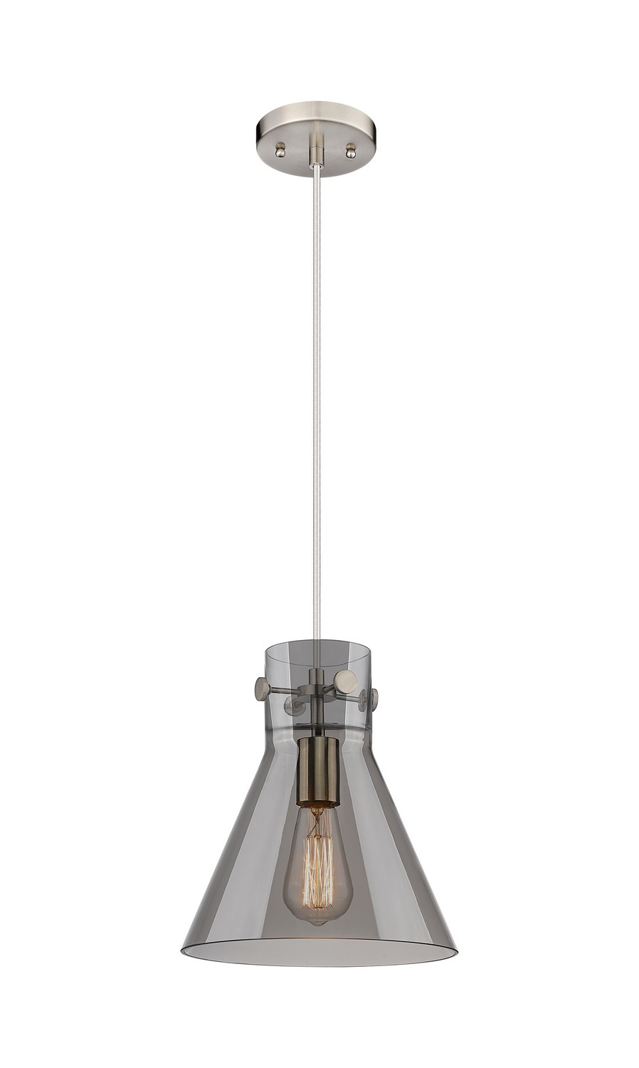 One Light Pendant by Innovations - Downtown Urban Collection, Satin Nickel Finish - 410-1PM-SN-G411-10SM