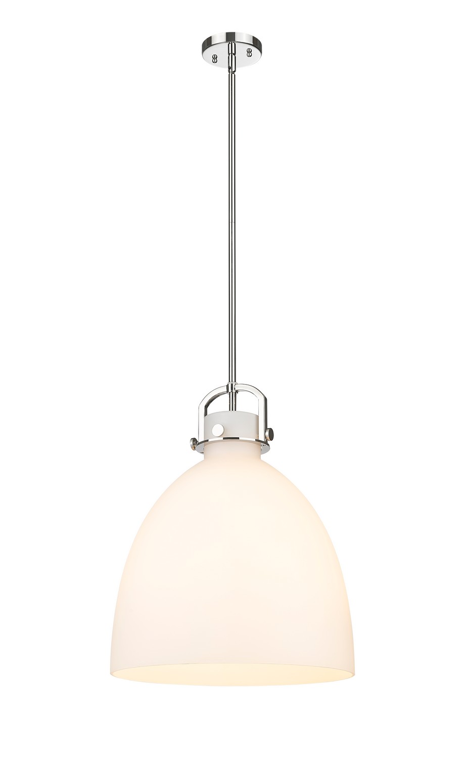 One Light Pendant by Innovations - Downtown Urban Collection, Polished Nickel Finish - 410-1SL-PN-G412-16WH