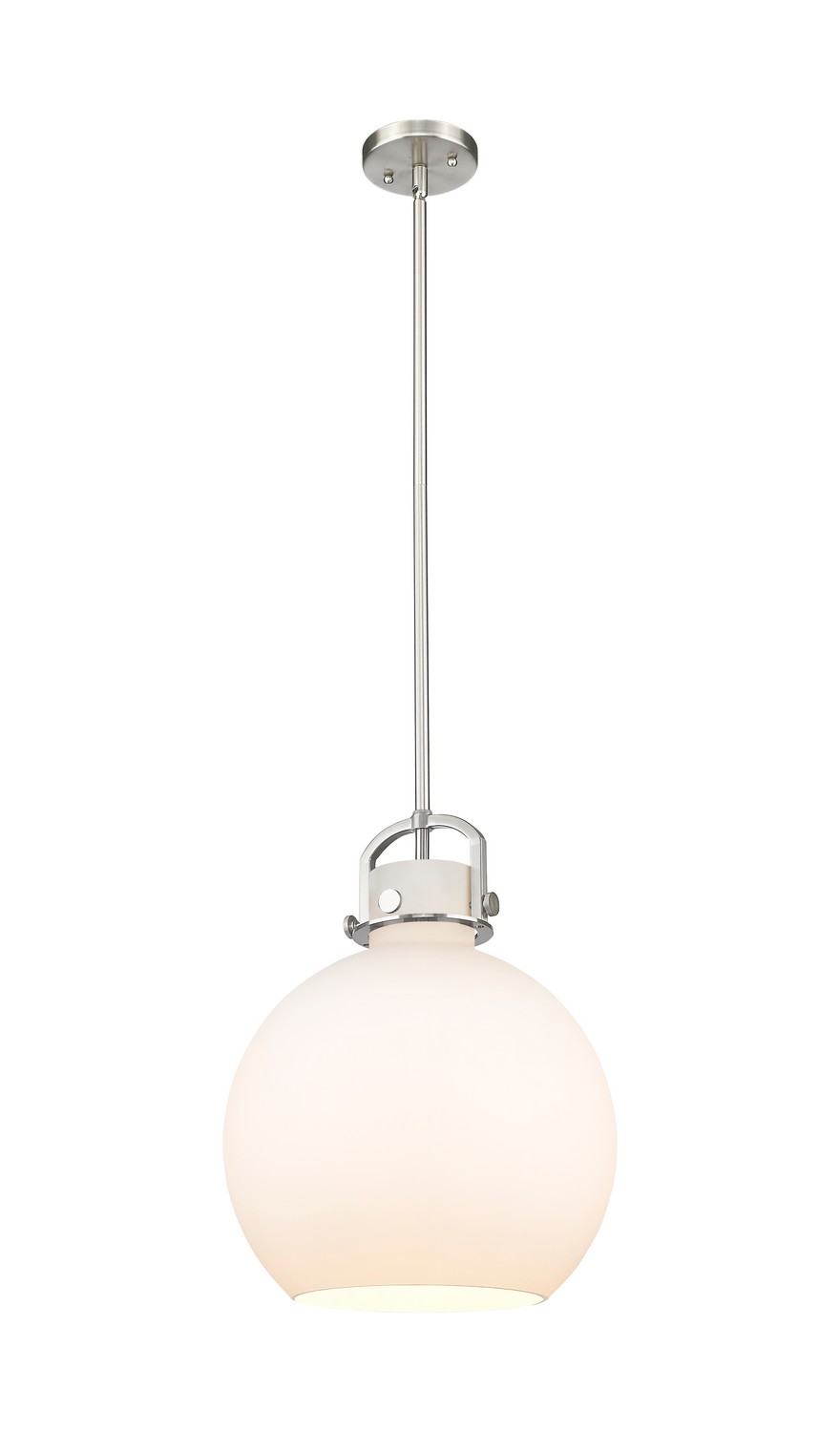 One Light Pendant by Innovations - Downtown Urban Collection, Satin Nickel Finish - 410-1SL-SN-G410-14WH