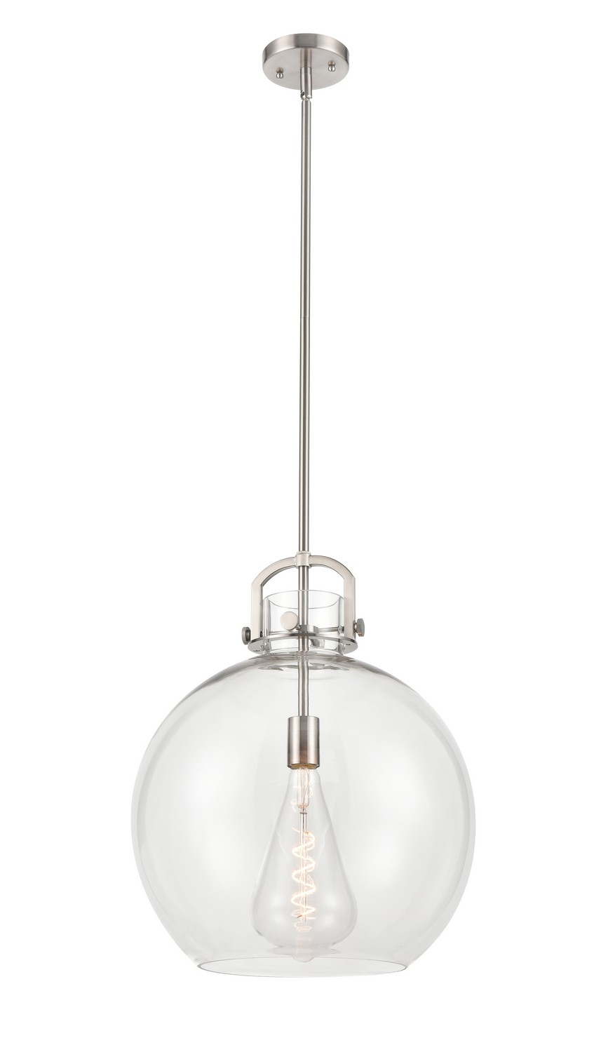 One Light Pendant by Innovations - Downtown Urban Collection, Satin Nickel Finish - 410-1SL-SN-G410-16CL