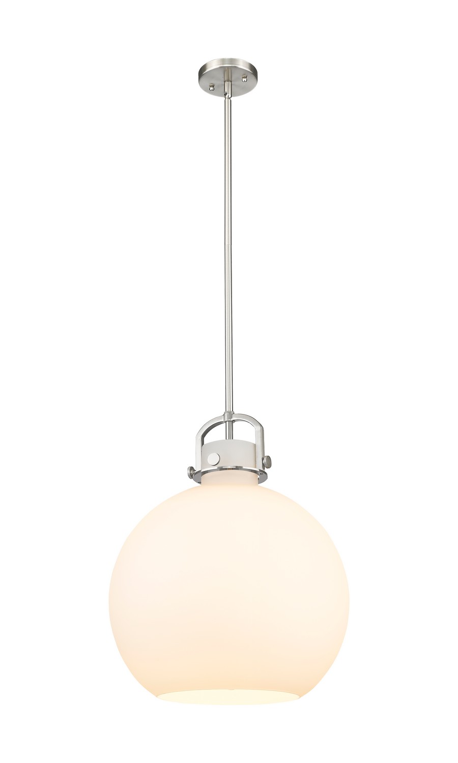 One Light Pendant by Innovations - Downtown Urban Collection, Satin Nickel Finish - 410-1SL-SN-G410-16WH